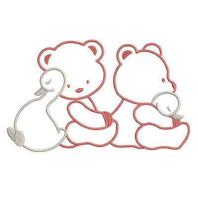 Matriz de matriz Matriz De Bordado Urso E Patinho 3