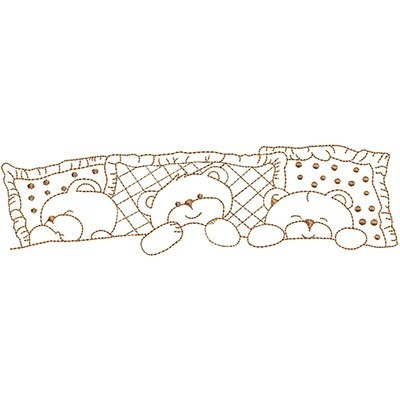 Matriz de matriz Matriz De Bordado Ursos Hora De Dormir
