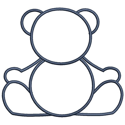 Matriz de matriz Matriz De Bordado Urso Contornado 14