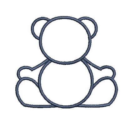 Matriz de matriz Matriz De Bordado Urso Contornado 16
