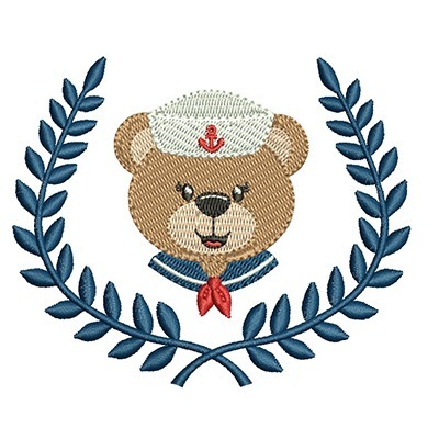 Matriz de matriz Matriz De Bordado Ursa Marinheira Na Moldura 5