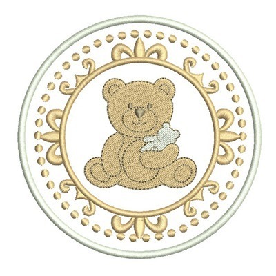 Matriz de matriz Matriz De Bordado Urso Na Moldura Frente 2
