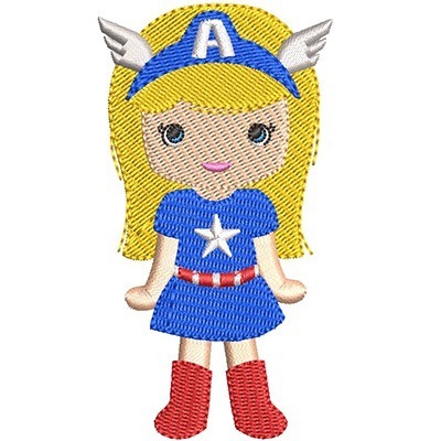Matriz de matriz Matriz De Bordado Super Heroína Cute 8