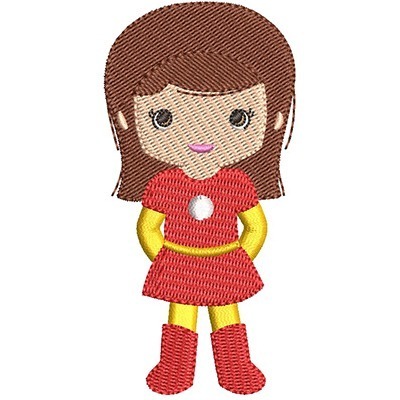 Matriz de matriz Matriz De Bordado Super Heroína Cute 5
