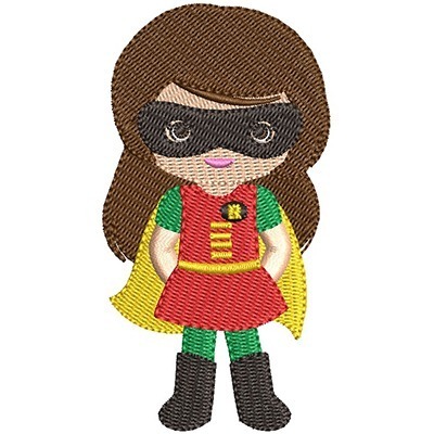 Matriz de matriz Matriz De Bordado Super Heroína Cute 3