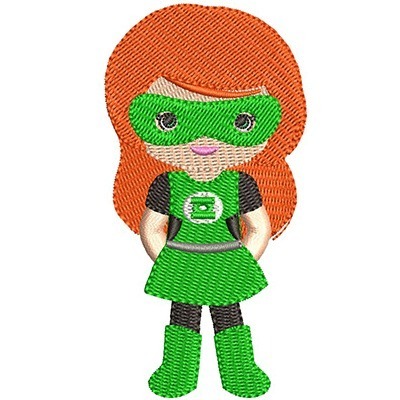 Matriz de matriz Matriz De Bordado Super Heroína Cute 9