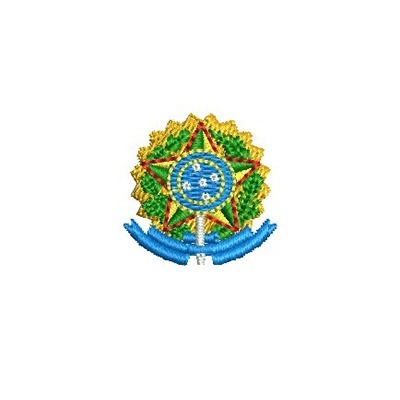 Matriz de matriz Matriz De Bordado Escudo República Federativa Do Brasil 2,5cm