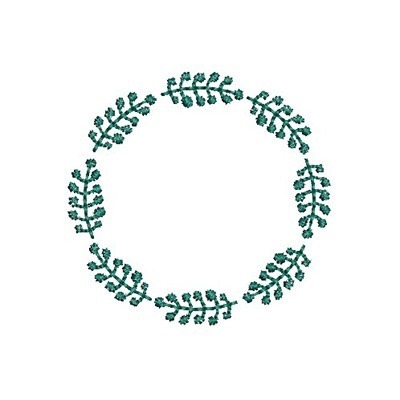 Matriz de matriz Matriz De Bordado Moldura Folhagem 4