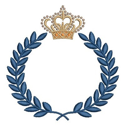 Matriz de matriz Matriz De Bordado Moldura Acácias Com Coroa 9