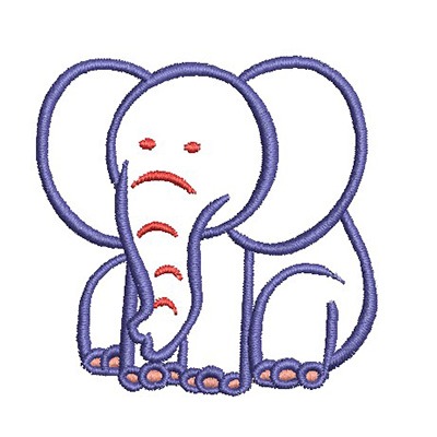 Matriz de matriz Matriz De Bordado Elefante