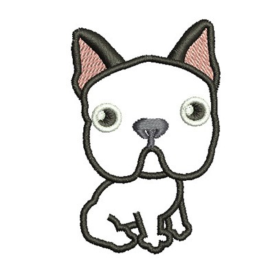 Matriz de matriz Matriz De Bordado Buldogue Francês 10