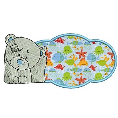 Matriz de matriz Matriz De Bordado Urso Polar Na Moldura Aplicada