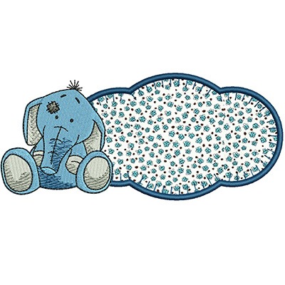 Matriz de matriz Matriz De Bordado Elefante Na Moldura Aplicada