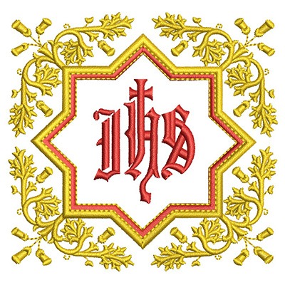 Matriz de matriz Matriz De Bordado Ihs Com Estrela E Moldura Floral