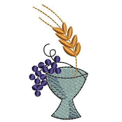 Matriz de matriz Matriz De Bordado Cálice Trigos E Uvas Pequeno