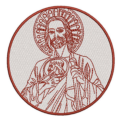 Matriz de matriz Matriz De Bordado Medalha São Judas Tadeu