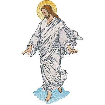 Matriz de matriz Matriz De Bordado Jesus Ressuscitado 30 Cm