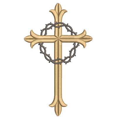 Matriz de matriz Matriz De Bordado Cruz Com Coroa De Espinhos