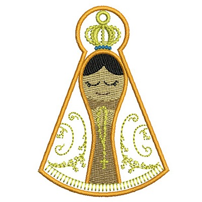 Matriz de matriz Matriz De Bordado Nossa Senhora Aparecida Patche 2
