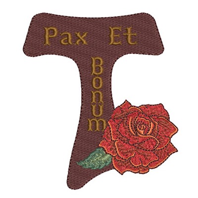 Matriz de matriz Matriz De Bordado Tau Pax Et Bonum