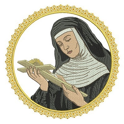 Matriz de matriz Matriz De Bordado Medalha Santa Rita De Cássia