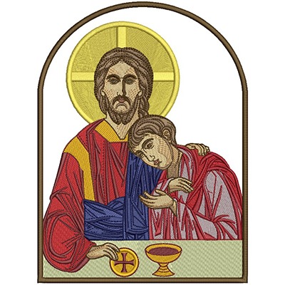 Matriz de matriz Matriz De Bordado Jesus Bizantino 24 Cm