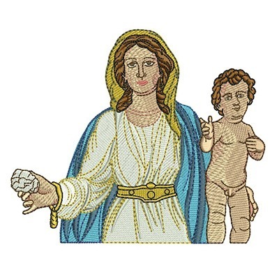 Matriz de matriz Matriz De Bordado Nossa Senhora Das Neves 14 Cm