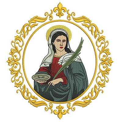 Matriz de matriz Matriz De Bordado Medalha Santa Luzia