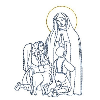 Matriz de matriz Matriz De Bordado Nossa Senhora De Fátima 8 Cm
