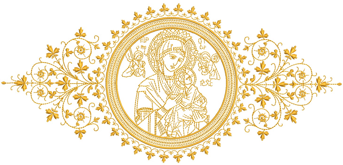 Matriz de matriz Matriz De Bordado Moldura Nossa Senhora Do Perpétuo Socorro