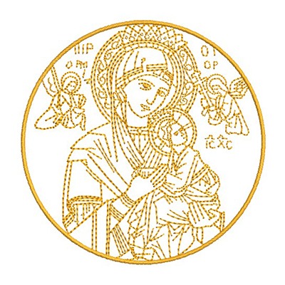 Matriz de matriz Matriz De Bordado Medalha Nossa Senhora Do Perpétuo Socorro