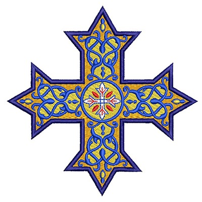 Matriz de matriz Matriz De Bordado Cruz Copta 1