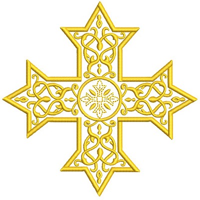 Matriz de matriz Matriz De Bordado Cruz Copta 5
