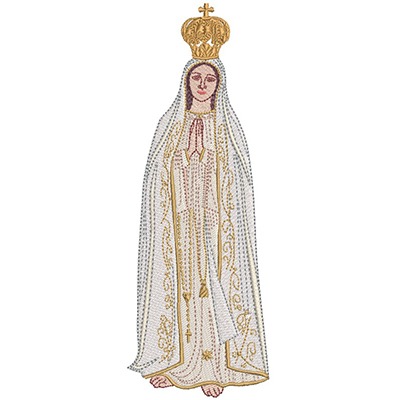 Matriz de matriz Matriz De Bordado Nossa Senhora De Fátima 22 Cm