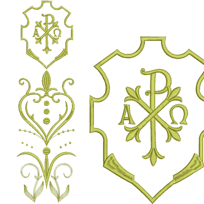 Matriz de matriz Matriz De Bordado Combinado Vertical 65 Cm