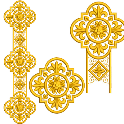 Matriz de matriz Matriz De Bordado Conjunto Rosácea 2