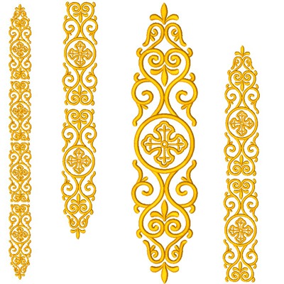 Matriz de matriz Matriz De Bordado Conjunto Arabescos Contínuos