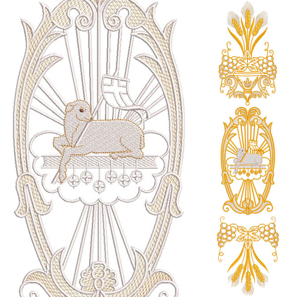 Matriz de matriz Matriz De Bordado Conjunto Vertical Cordeiro 80 Cm