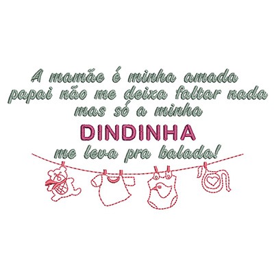 Matriz de matriz Matriz De Bordado Minha Dindinha