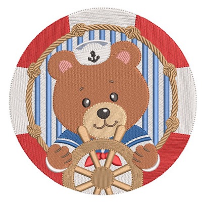 Matriz de matriz Matriz De Bordado Urso Marinheiro 2