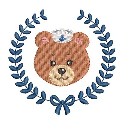 Matriz de matriz Matriz De Bordado Ursa Marinheira Na Moldura 2