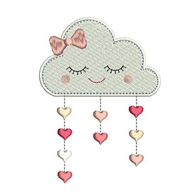 Matriz de matriz Matriz De Bordado Nuvem Cute 7