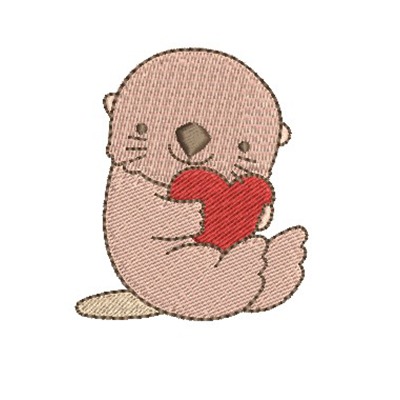 Matriz de matriz Matriz De Bordado Lontra Bebê 5