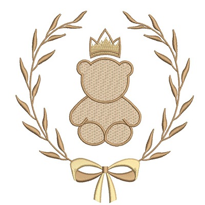 Matriz de matriz Matriz De Bordado Silhueta Urso Na Moldura 3