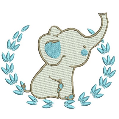 Matriz de matriz Matriz De Bordado Elefante Na Moldura 1