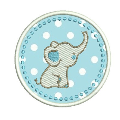 Matriz de matriz Matriz De Bordado Elefante Na Moldura Aplicada 2