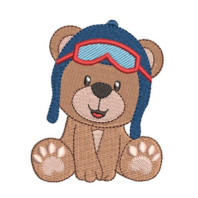 Matriz de matriz Matriz De Bordado Urso Aviador 5