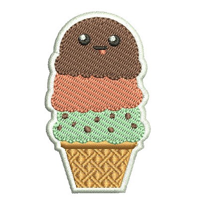 Matriz de matriz Matriz De Bordado Sorvetinho Cute Patch 1