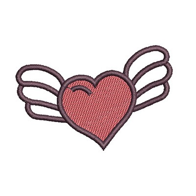 Matriz de matriz Matriz De Bordado Coração Cute 2 Patch