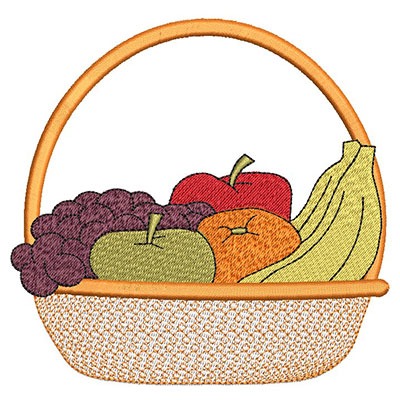 Matriz de matriz Matriz De Bordado Cesta De Frutas 13 Cm